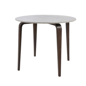 CHANEL MASA CEVİZ & MERMER TABLA Ø 100 DM662